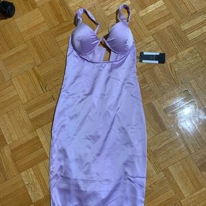 Purple satin night dress